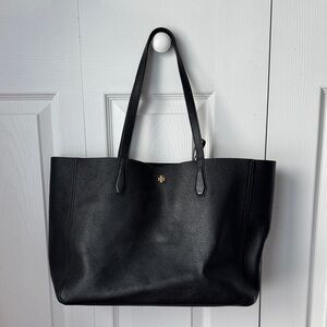 Tory Burch Black Leather Tote